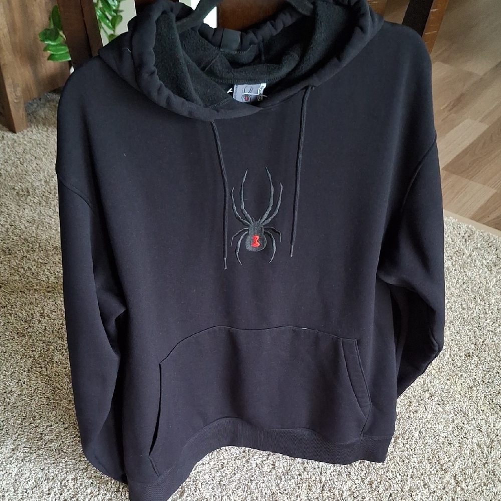 Spyder Black Cozy Hoodie with Fleece-Lined Hood